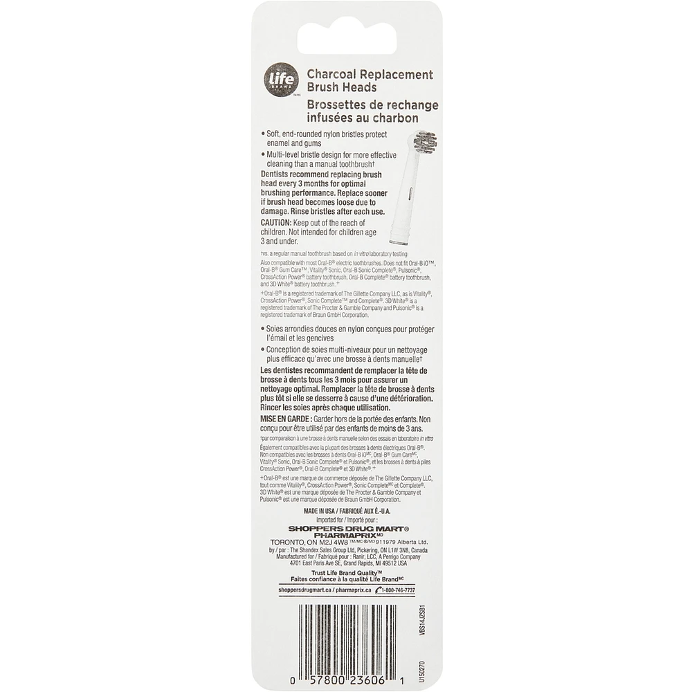 Charcoal Replacement Brush Heads