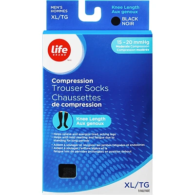 LB Sheer Hosiery Knee High Black X Large  15-20 Compression