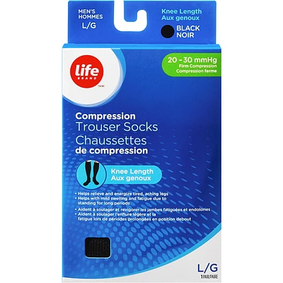 LB Sheer Hosiery Knee High Black Large 20-30 Compression