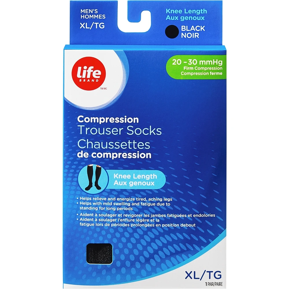 LB Sheer Hosiery Knee High Black Large 20-30 Compression