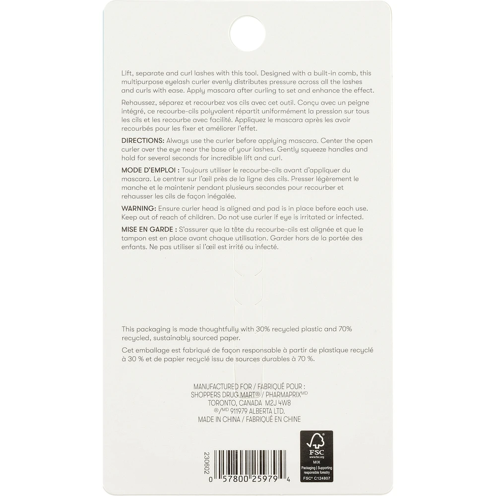Eyelash Curler with Comb