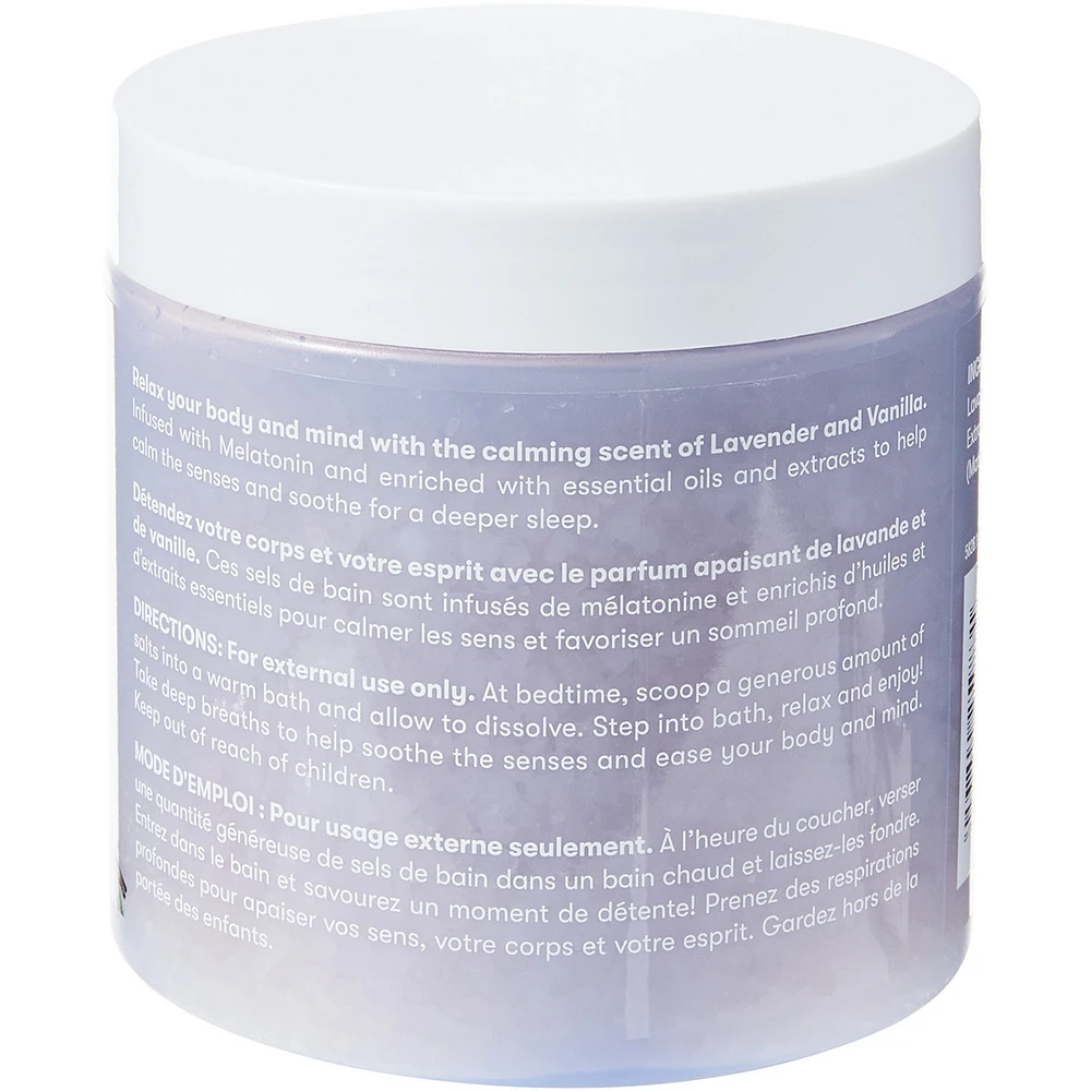 Sleep Bath Salts with Melatonin, Lavender and Vanilla