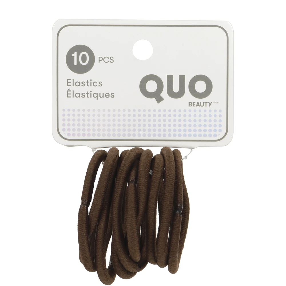 10 Pack Thin Elastics Brown