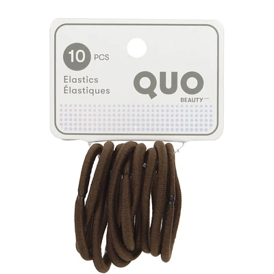 10 Pack Thin Elastics Brown