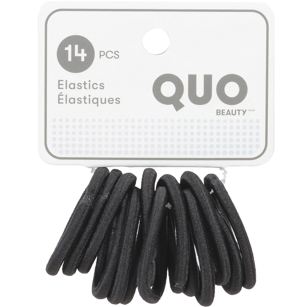 14 Pack Elastics Black