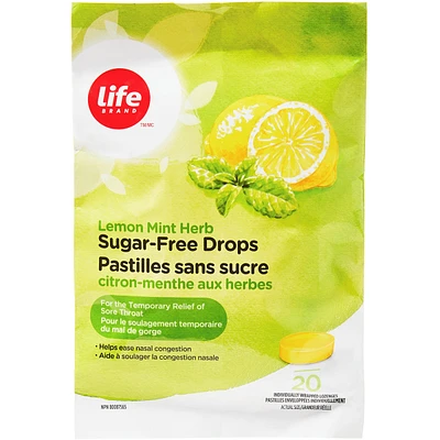 Lemon Mint Herb Drops, Sugar Free