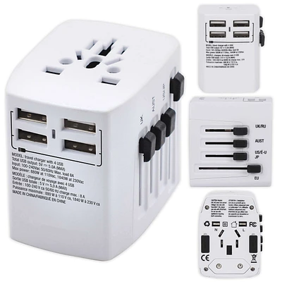 Universal Travel Adaptor W/3 USB Port Type C