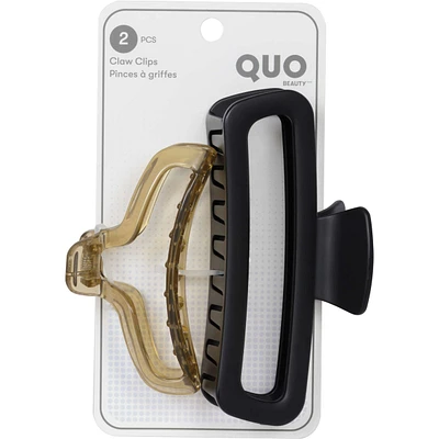 2pk Xl Claw Clip Set Blk Clear