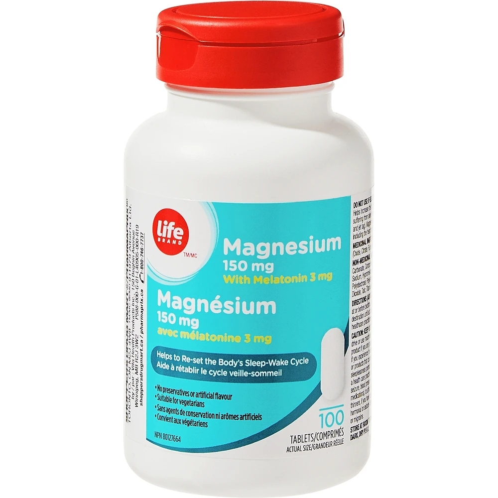 Magnesium 150 mg with Melatonin 3 mg