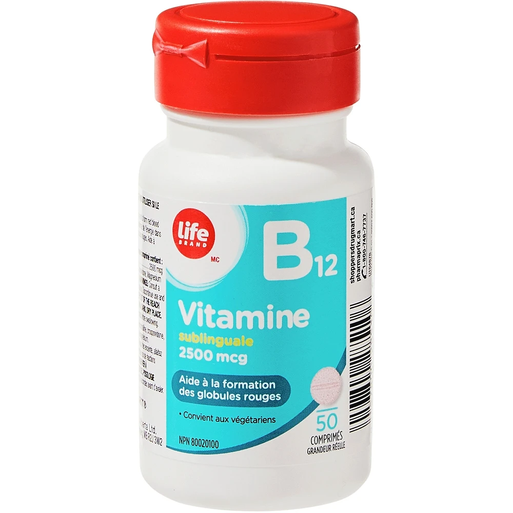 Sublingual Vitamin B-12 2500 mcg