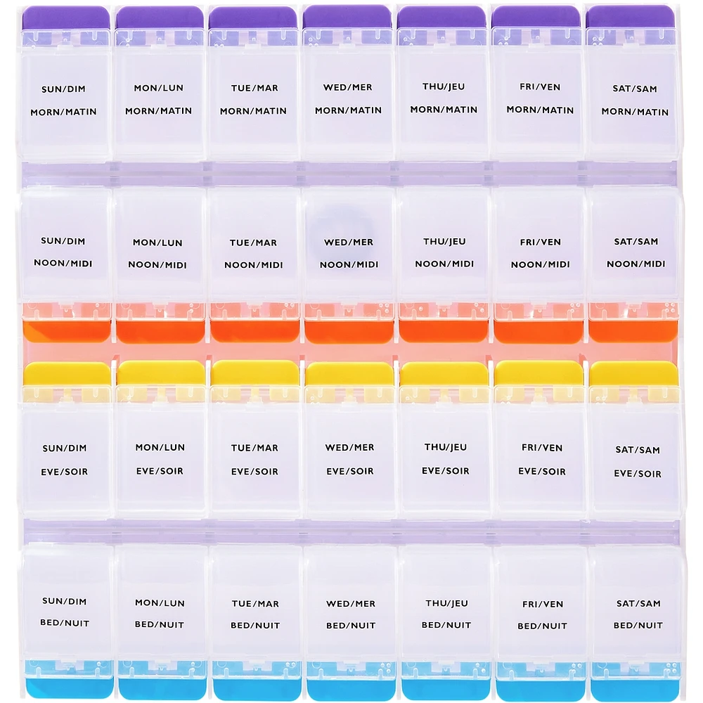 4 x DAILY EXTRA LARGE WEEKLY PILL PLANNER