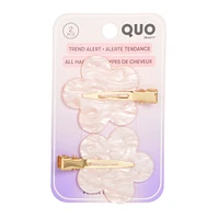 Creaslss Clips 2pk Flower Pink