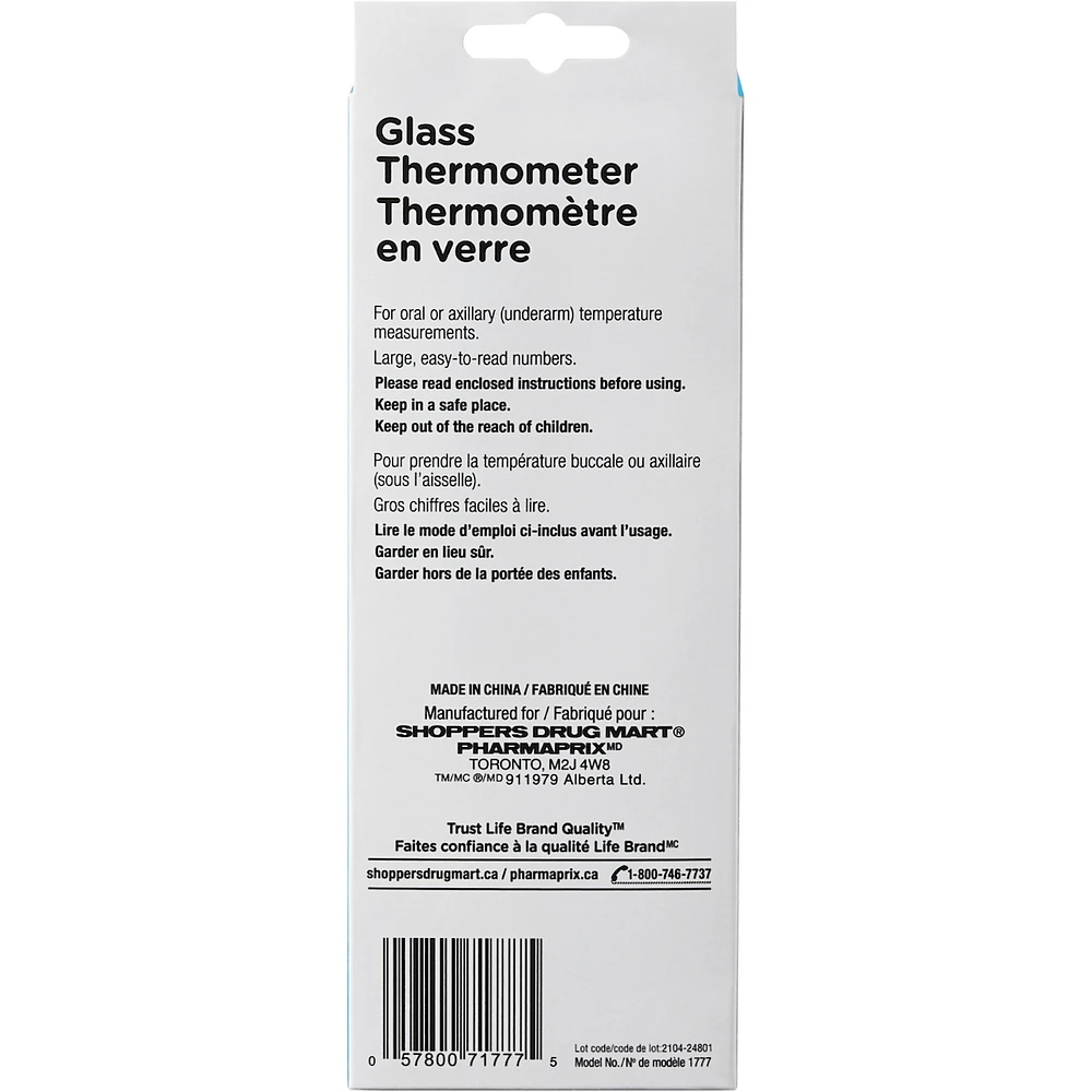 Life Brand™ Glass Thermometer