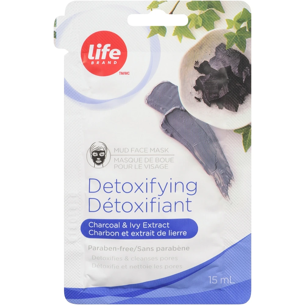 Detoxifying Mud Face Mask, Charcoal & Ivy Extract