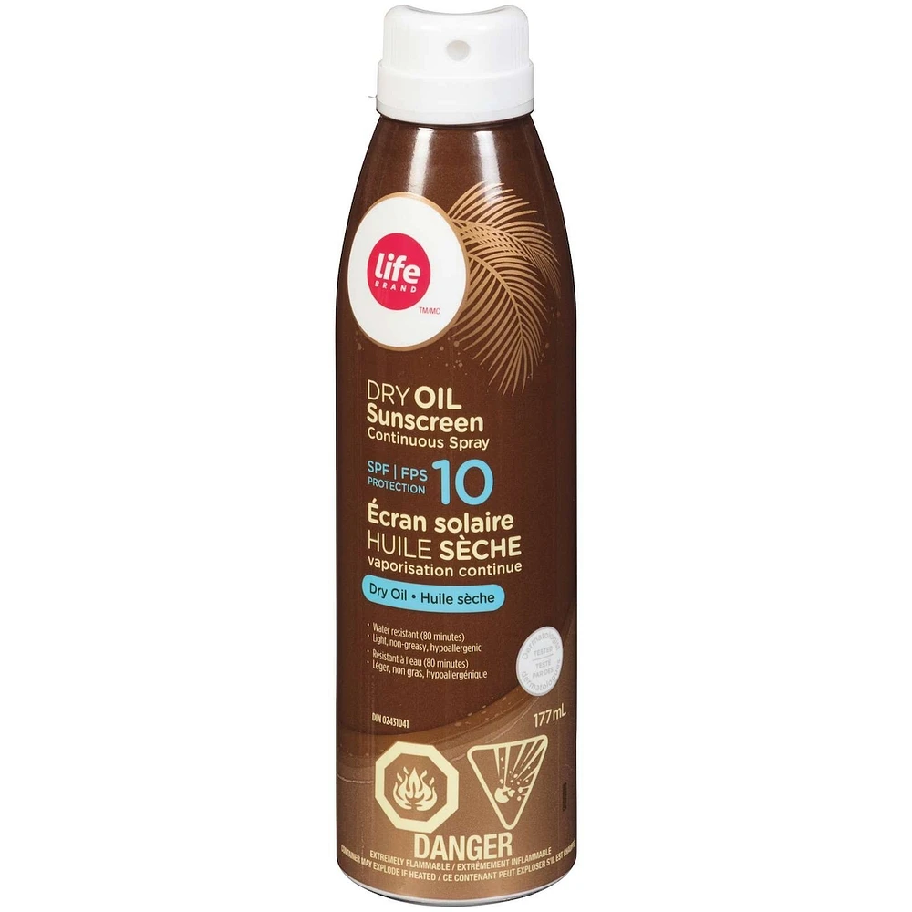 Dry Oil Sunscreen Continuous Spray SPF10