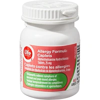 Caplets contre les allergies Comprimés de chlorhydrate de diphénhydramine, 25 mg Antihistaminique