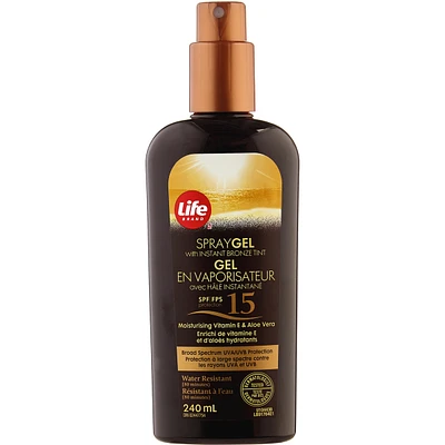 SprayGel with Instant Bronze Tint - SPF 15