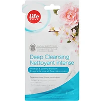 Deep Cleansing Facial Sheet Mask, Rose Oil & Cherry Blossom
