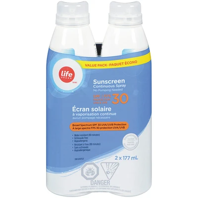 LB Sunscreen Continuous Spray SPF30 Value Pack