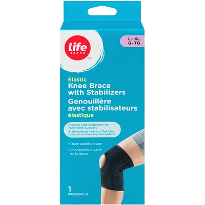 Elastic Knee Brace with Stabilizers L-XL