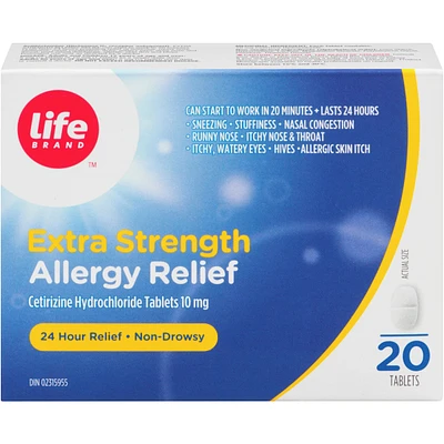 EXTRA STRENGTH ALLERGY RELIEF Cetirizine Hydrochloride Tablets