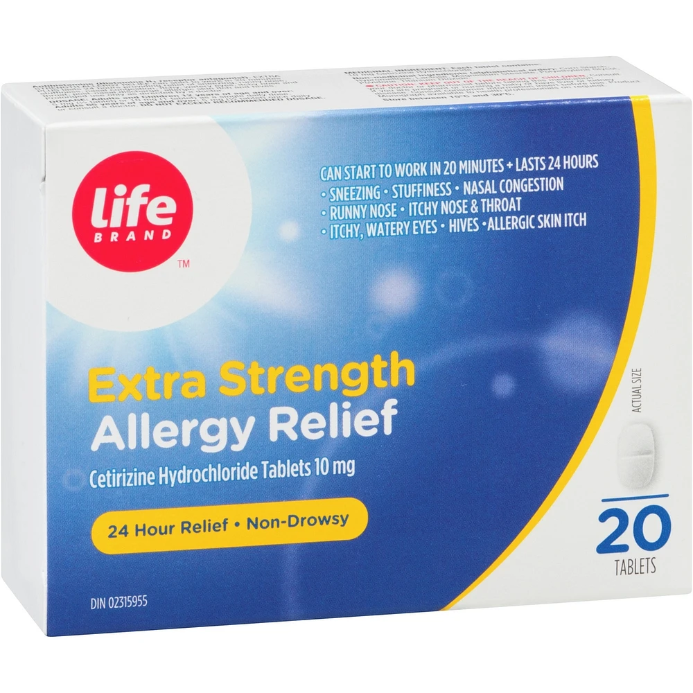 EXTRA STRENGTH ALLERGY RELIEF Cetirizine Hydrochloride Tablets