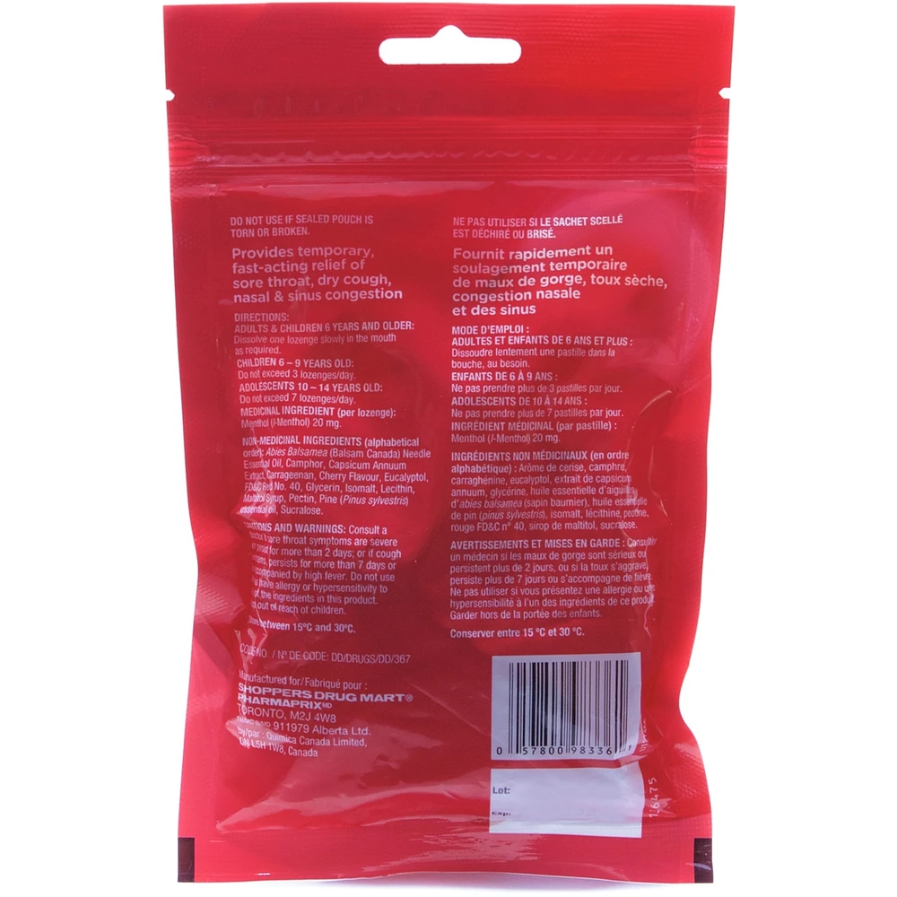 Sore Throat Extra Strength Menthol Lozenges