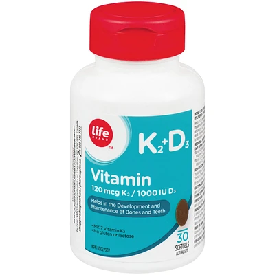 Vitamin K2 120 mcg and Vit D3 1000 IU
