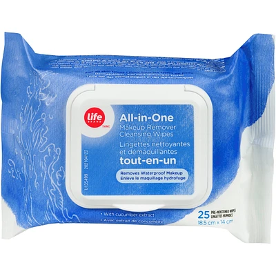All-in-1 Makeup Remover Cleansing Wipes with cucumber extract