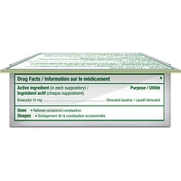 Dulcolax, 10 mg de Bisacodyl,  6 suppositoires de laxatif  – Soulagement efficace de la constipation occasionnelle, Soulagement dans les 15 à 60 minutes, Convient aux enfants de 12 ans et plus, aux adultes et aux femmes qui allaitent