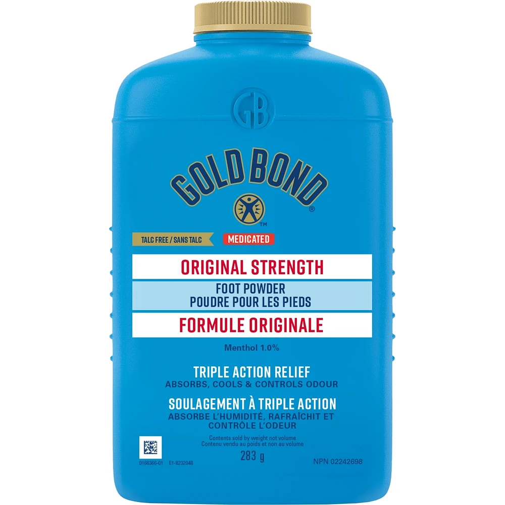 Poudre médicamentée pour les pieds - Flacon de 283g - Soulagement des démangeaisons - Absorbe l'humidité - Soulage de la douleur causés par les irritations aux peids - Contrôle les odeurs des pieds - Pour les adultes