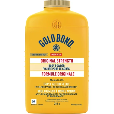 Medicated Original Strength Body Powder - Temporary Relief from Pain & Itching & Minor Burns, Sunburns, and Insects Bites - Absorbs Moisture - For Home, Gym, Before/After Work, or Anytime - For Adult Use