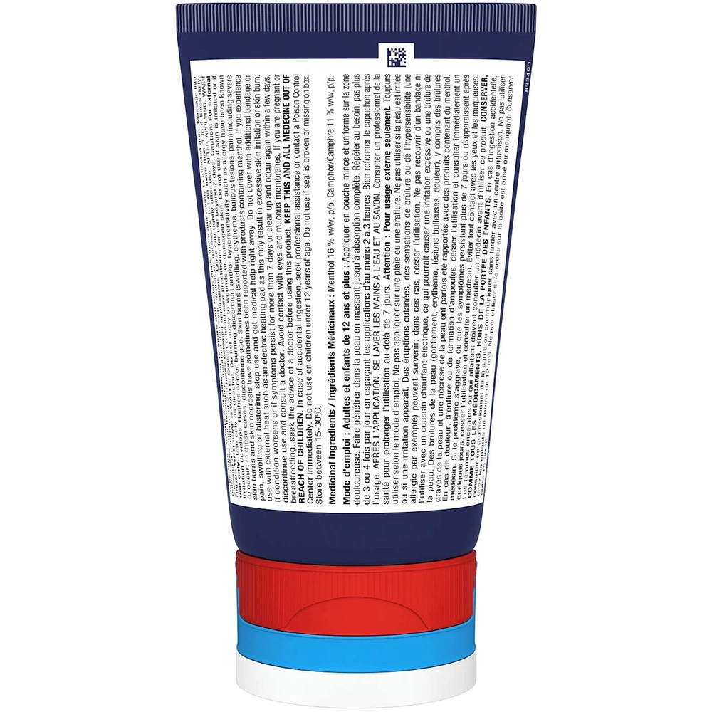 Icy Hot Pro No Mess Pain Relief Cream 85g Tube, Fast Acting, Temporarily Relieves Minor Aches and Pains of Muscles and Joints Associated with Arthritis, Simple Backache, Strains & Sprains