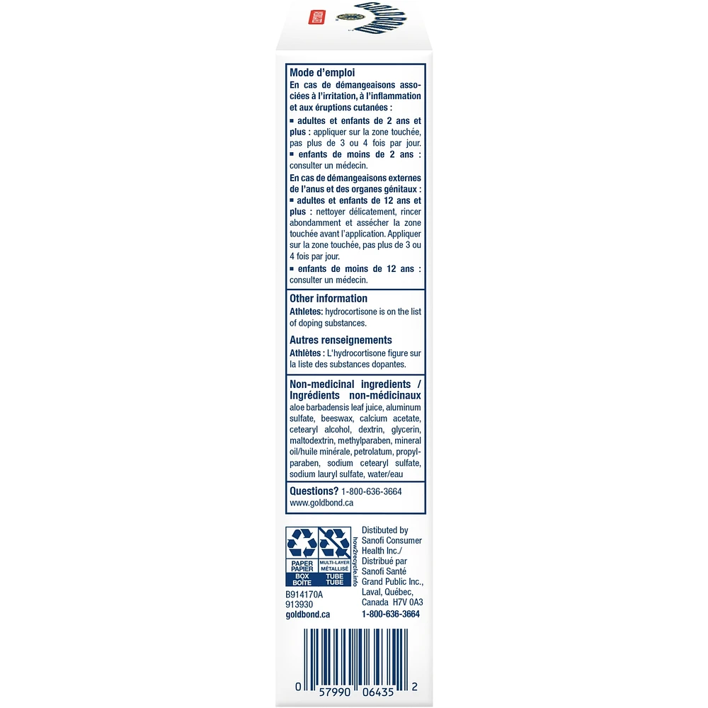 Gold Bond Medicated Intensive Eczema Relief 1% Hydrocortisone Cream, 56g Tube, Medicated Eczema Treatment With 5 Moisturizers to Relieve Itch, Rashes, Redness, Roughness, Irritation and Inflammation