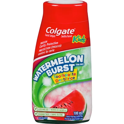 Colgate Liquid Gel 2-in-1 Kids Watermelon Burst Toothpaste and Mouthwash, 100 mL