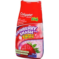 Colgate Liquid Gel 2-in-1 Kids Strawberry Smash Toothpaste and Mouthwash, 100 mL