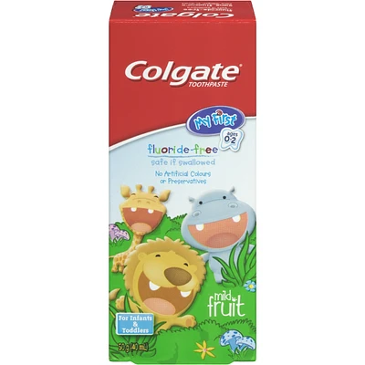 Colgate My First Infant & Toddler Fluoride-Free Toothpaste, Mild Fruit, 40 mL