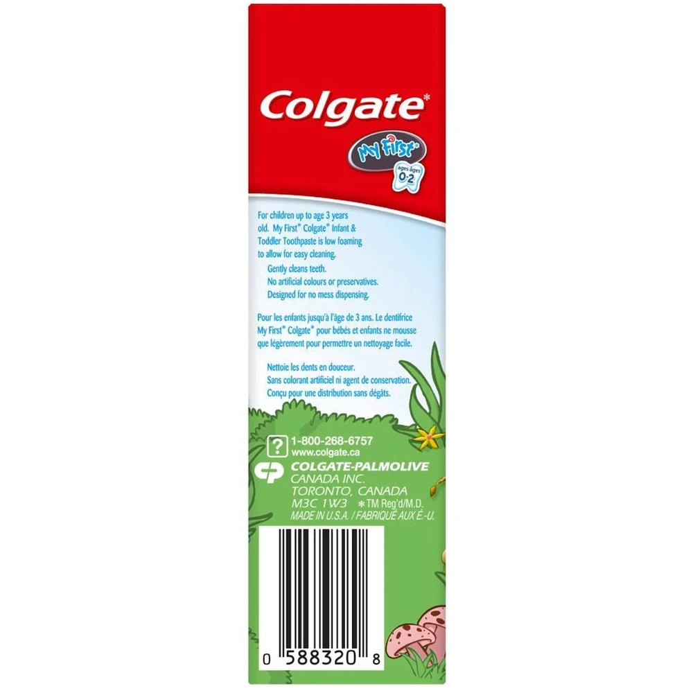 Colgate My First Infant & Toddler Fluoride-Free Toothpaste, Mild Fruit, 40 mL
