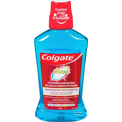 Colgate Total 12HR Protection Mouthwash Peppermint Blast, 500mL