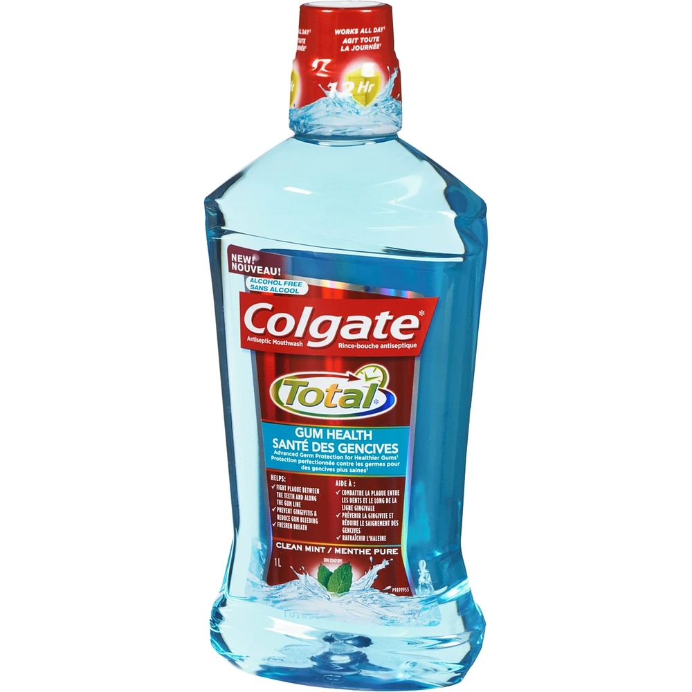 Colgate Total Gum Health Clean Mint Alcohol Free Mouthwash , 1 L