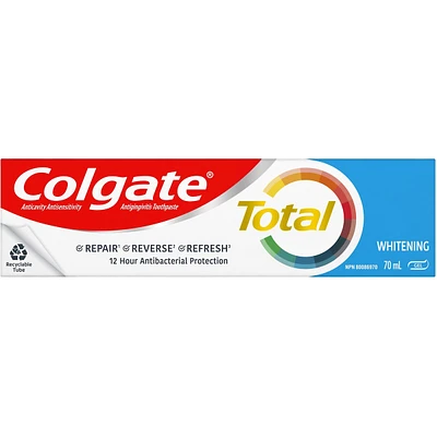 Colgate Total Whitening Toothpaste, 70mL, Gel