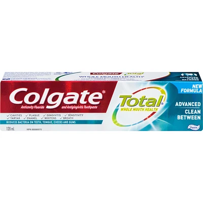 Colgate Total Clean in Between Toothpaste, 120 mL, Paste