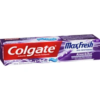 Colgate Max Fresh Knockout Toothpaste with Mini Breath Strips, Mint Fusion, 150 mL