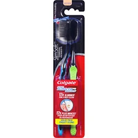 Colgate Slim Soft Charcoal Toothbrush 17x Slimmer Tip Soft Bristles - 2 Count