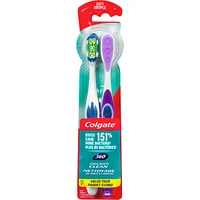 Paquet écono de 2 brosses à dents souples Colgate 360