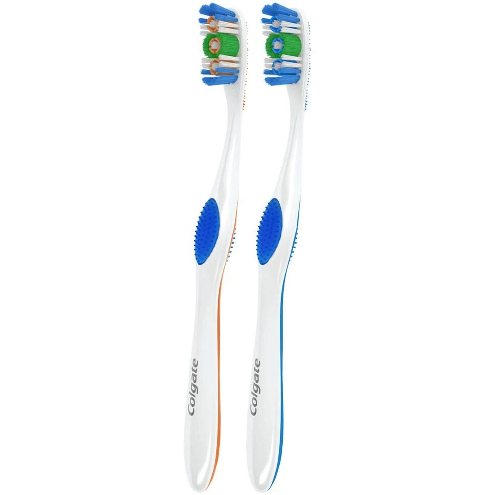 Paquet écono de 2 brosses à dents moyennes Colgate 360