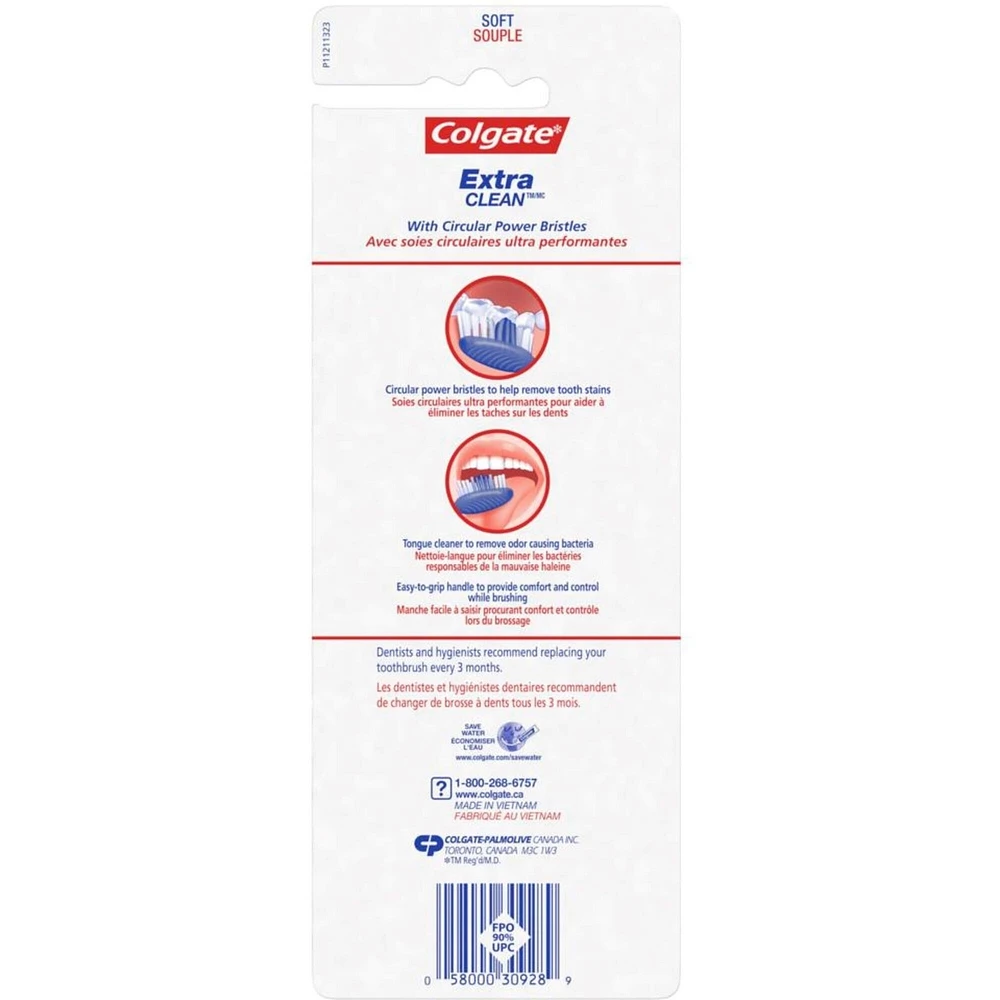 Colgate Extra Clean Toothbrush Value Pack, Soft, 4 Count
