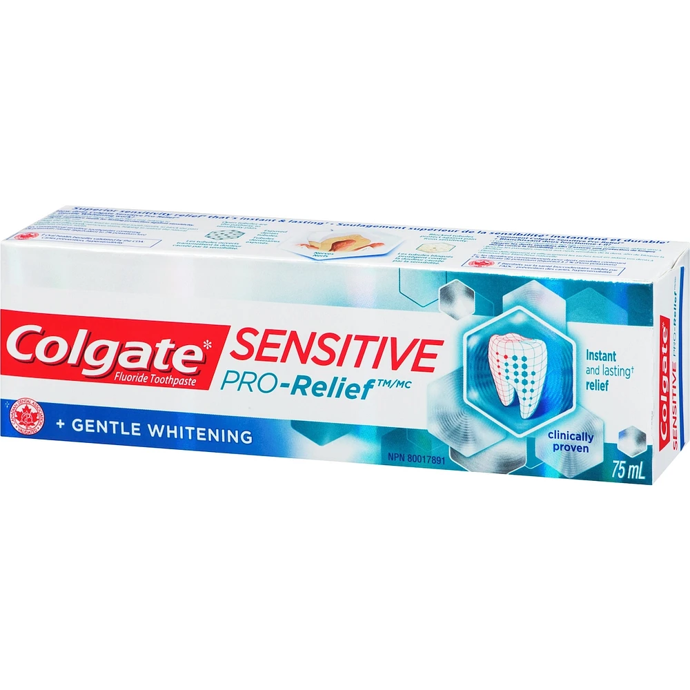 Colgate Sensitive Pro-Relief + Gentle Whitening Toothpaste - Paste Formula 75 m