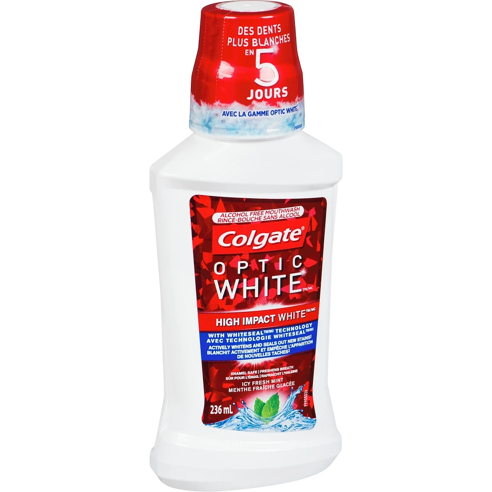 Colgate Optic White Icy Fresh Mint Alcohol Free Mouthwash