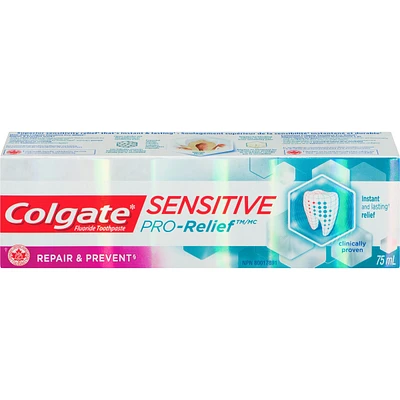 Colgate Sensitive Pro-Relief Repair & Prevent Toothpaste - Paste Formula 75 mL